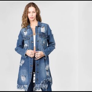 Demolished denim jacket